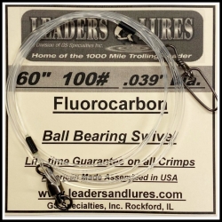 100# 60" Fluorocarbon Leader .039" Dia